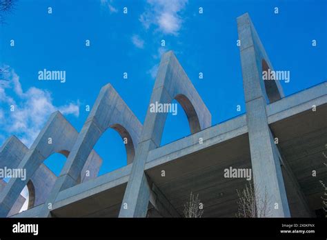 Reinforced Concrete Bridge With Arches Stock Photo Alamy