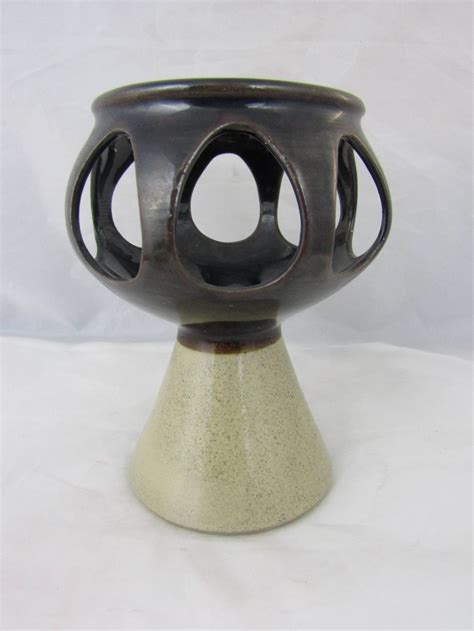 Studio Pottery Candle Holder In The Form Of A Pierced Bowl On Etsy