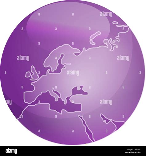 Mapa De Europa En Una Esfera Brillante Fotografía De Stock Alamy