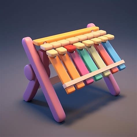 Premium Ai Image Cartoon Xylophone 3d