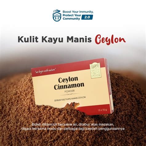 Serbuk Kulit Kayu Manis Ceylon Cinnamon Olive House Shopee Malaysia