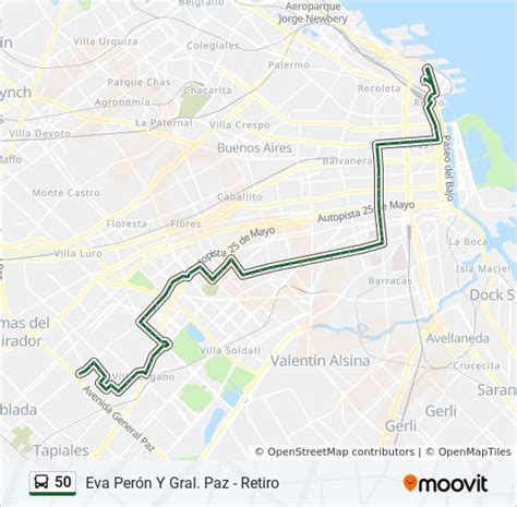 Ruta Horarios Paradas Y Mapas Eva Per N Y Gral Paz Retiro