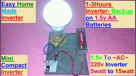 How To Make Inverter From 1 5v To Ac 220v Diy Simple Inverter Using One Transistor Only