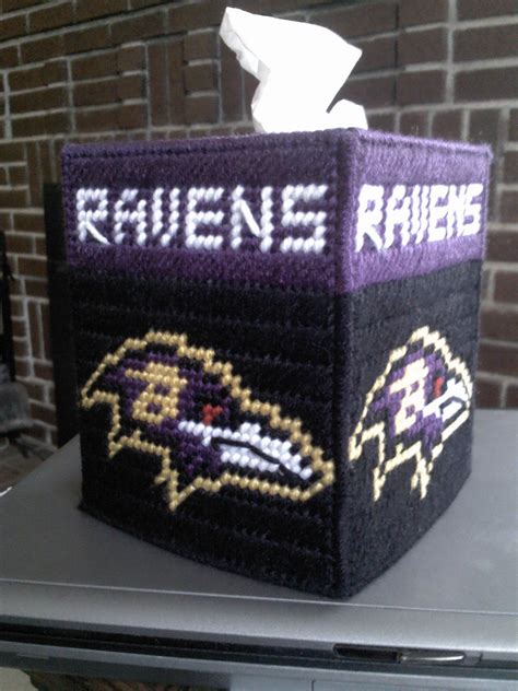 Baltimore Ravens Plastic Canvas Crafts Plastic Canvas Tissue Boxes