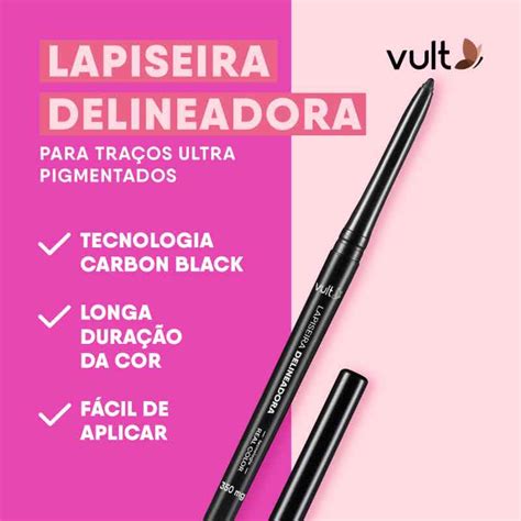 Lapiseira Delineadora Para Olhos Vult Preto Super Pigmentado Shopee