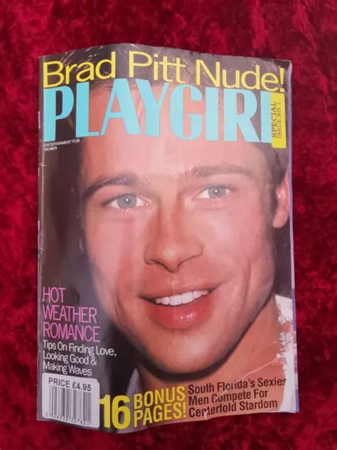 Brad Pitt Nude Vintage Playgirl Magazine August Tom Selleck