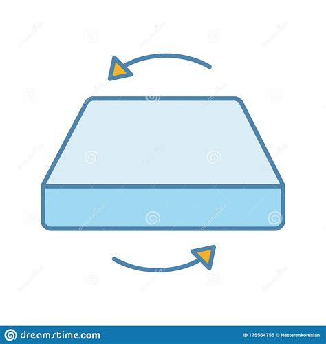 Dual Season Two Sided Mattress Color Icon Stock Vector Illustration