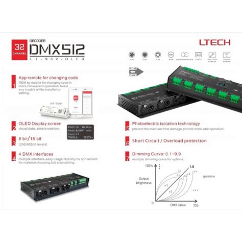 Lt Oled Ch Cv Dmx Decoder Dc V Input A Ch Max A Output