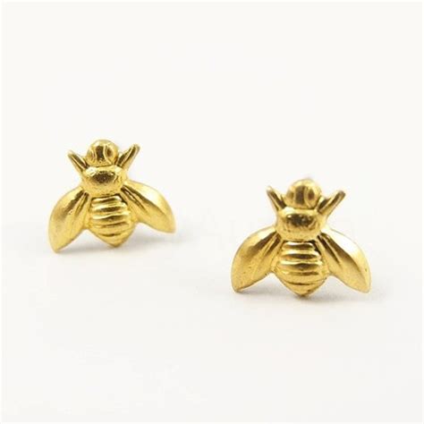 Aliexpress Buy Stud Cute Tiny Bee Earring Jewelry Gold Silver