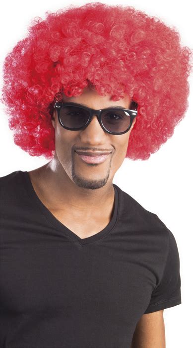 Perruque Afro Clown Rouge Volume Adulte D Guisements Cadeaux Pas