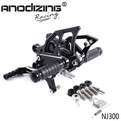 Full Cnc Aluminum Motorcycle Adjustable Rearsets Footpeg Rear Sets Foot