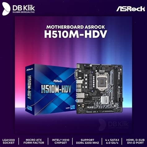 Jual Motherboard Asrock H M Hdv M Atx Lga Hdmi D Sub Dvi D