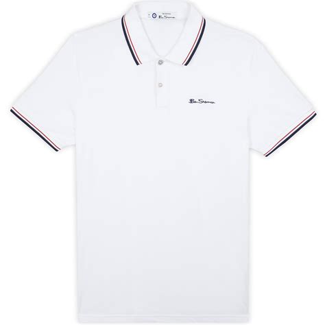 Ben Sherman Retro Mod Tipped Signature Polo Top In White