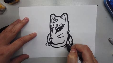 How To Draw A Kitsune Mask 4k Easy Drawing Tutorial Youtube