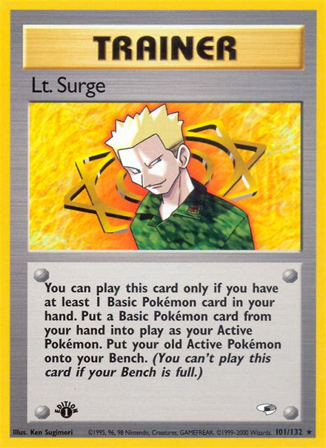 Lt. Surge 101/132 - Gym Heroes - Gym Heroes - Pokemon Trading Card Game ...