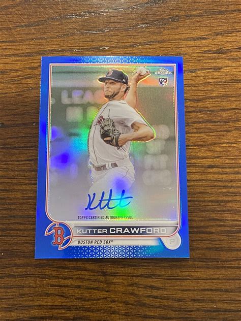 Mavin 2022 Topps Chrome Rookie Red Sox Kutter Crawford RC Blue