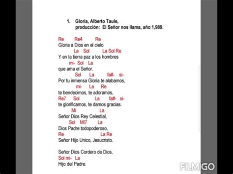 Gloria a Dios, Alberto Taulé Acordes - Chordify