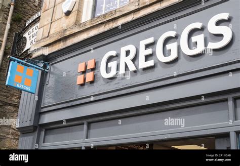 Greggs The Bakers Logo Sign Or Trademark Above A Shop England Uk