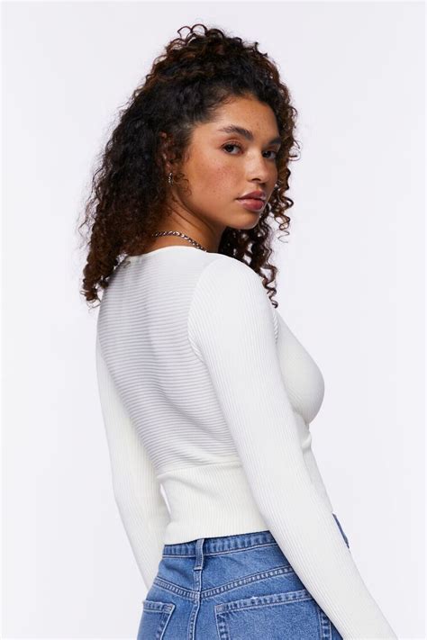 Ribbed Surplice Crop Top