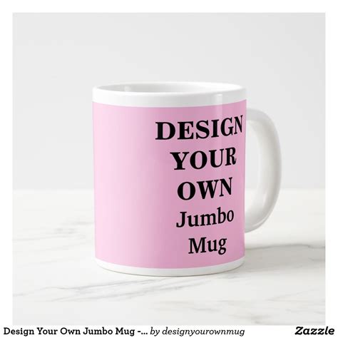 Design Your Own Jumbo Mug Light Pink Mugs Design Your