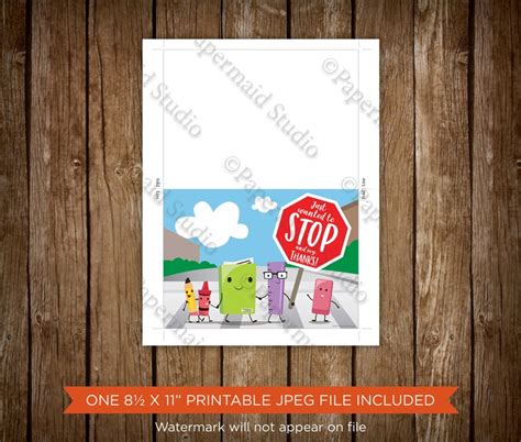 Crossing Guard Thank You Card Printable Crossing Guard Etsy