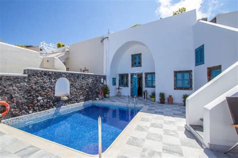 Luxury villa in Greece stock photo. Image of honeymoon - 91292400