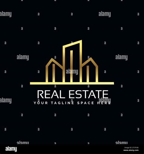 Real Estate Logo Design Luxury Real Estate Gold Color Logo Template