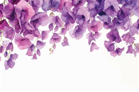 Premium Vector | Elegant purple floral border