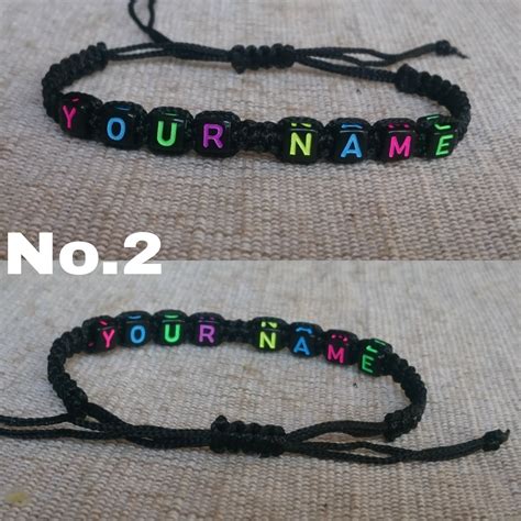 Macrame Market: Handmade Macrame Alphabet Beads Bracelets