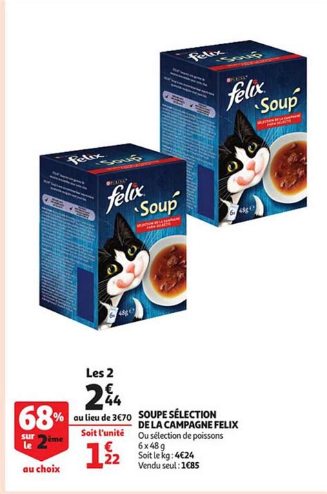 Offre Soupe S Lection De Poisson Felix Chez Auchan