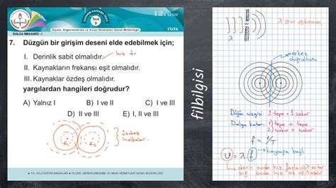 S N F Fizik Test Dalga Mekani I Youtube