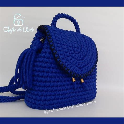 Morral O Mochila En Cordon Morral Crochet Bolso Ganchillo Bolso