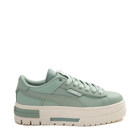 Womens Puma Mayze Crashed Platform Athletic Shoe Green Fog Journeys