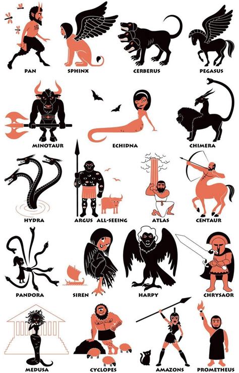 Greek Mythology Creatures 40193970 Vector Art at Vecteezy