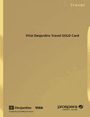 Fillable Online Visa Desjardins Travel Gold Card Fax Email Print