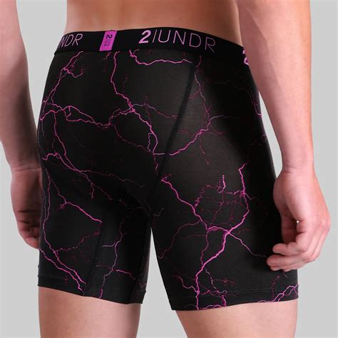 2undr 6 Swing Shift Boxer Brief Bolts Purple Cactus Lingerie