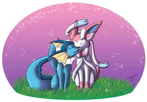 Vaporeon F And Sylveon M By Kreazea On Deviantart