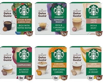 STARBUCKS Mixed Cup Variety Pack NESCAFE Dolce Gusto Coffee Pods 72