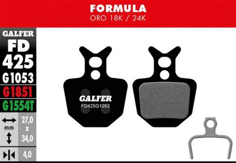 Pastillas De Freno Galfer Standard Formula Oro Ebike On