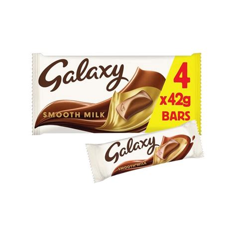 Galaxy Smooth Milk Chocolate Bars 42g Pack Of 4