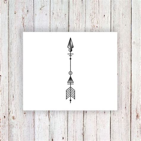 Arrow Temporary Tattoo Arrow Tattoo Boho Temporary Tattoo Etsy