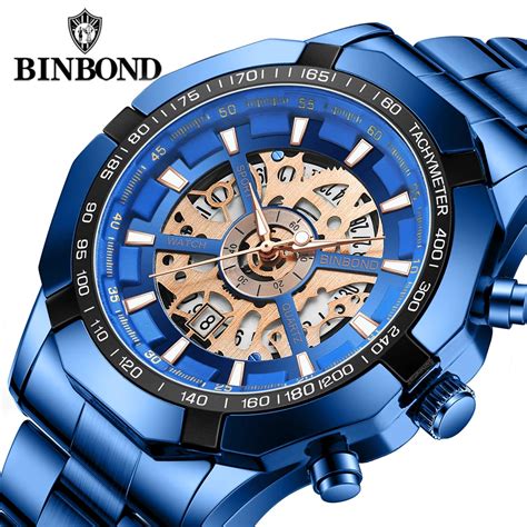 2024 Top Binbond S033 Mens Watches Brand Luxury Stainless Steel