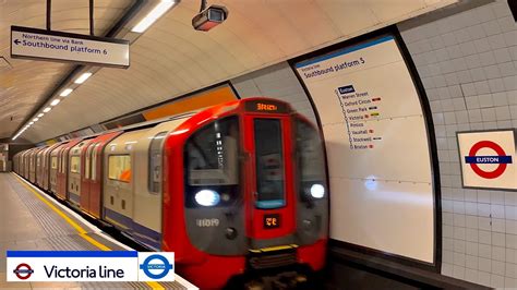 Victoria Line At Platform 5 Euston Underground Station Youtube