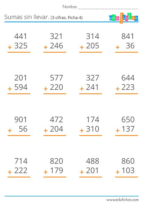 Sumas Y Restas De Tres Digitos Sin Llevar Actiludis Images
