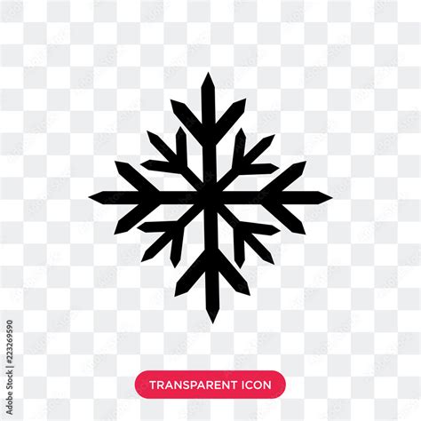 Snowflake vector icon isolated on transparent background, Snowflake ...