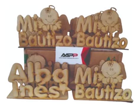 Servilleteros Bautizo Nombre Personalizado Mdf3mm 12 Pzas MercadoLibre