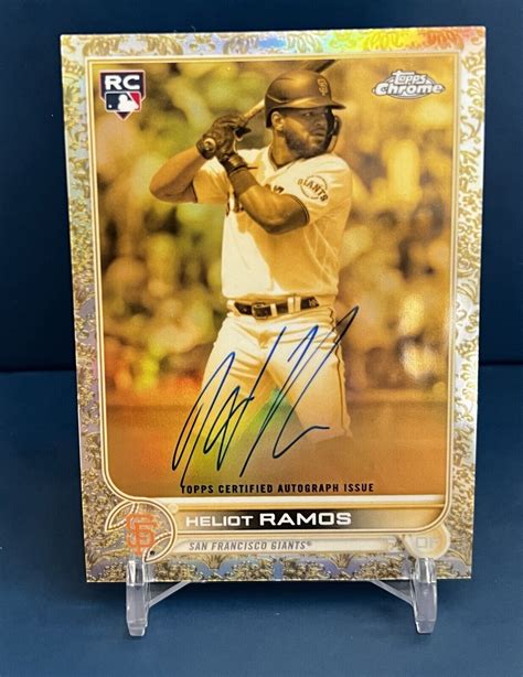 Topps Chrome Gilded Heliot Ramos Rookie Gold Etch Auto Cgahr