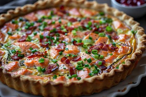 Recette Délicieuse De Quiche Au Saumon Poireau Et Lardon Kitchneat