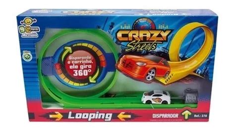 Pista Lançador Crazy Streets Mega Speed Carrinho