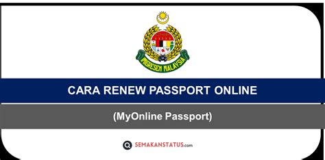 CARA RENEW PASSPORT ONLINE 2024 MYONLINE PASPORT SemakanStatus